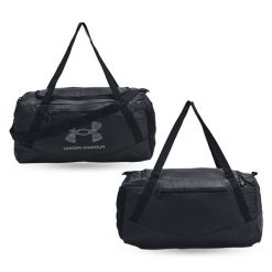 Torba sportowa Under Armour na siłownię, basen, trening 25 litrów. Czarne torby sportowe męskie Under Armour, bez wzorów. Za 185.35 zł.