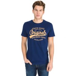Jack & Jones Zugga Koszulka Niebieski. Niebieskie t-shirty męskie Jack & Jones, xl, bez wzorów, z bawełny, bez kołnierzyka, bez ramiączek. Za 64.95 zł.