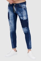 DSQUARED2 Niebieskie jeansy męskie sexy twist jean. Niebieskie jeansy męskie Dsquared2, z jeansu. W wyprzedaży za 1,899.99 zł.
