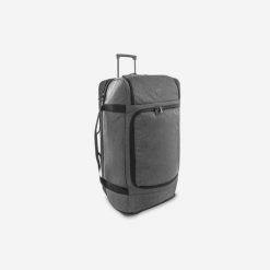 Walizka sportowa Kipsta Essential 105 l. Czarne walizki damskie KIPSTA, bez wzorów, z materiału. Za 349.99 zł.