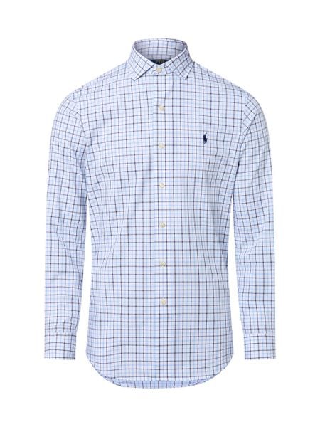 Polo Ralph Lauren Męska koszula casual Mężczyźni Comfort Fit Bawełna niebieski w kratkę, M. Niebieskie koszule męskie Polo Ralph Lauren, m, bez wzorów, z bawełny, casualowe, bez kołnierzyka, bez ramiączek. Za 699.95 zł.