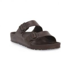Klapki męskie Birkenstock Arizona Eva Roast Calz. Brązowe klapki męskie Birkenstock, bez wzorów, z materiału, bez zapięcia. Za 329.00 zł.