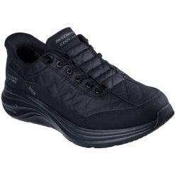 Buty sportowe męskie Skechers Contour Foam Cozy. Czarne buty sportowe męskie Skechers, bez wzorów, z syntetyku, bez zapięcia. Za 399.99 zł.