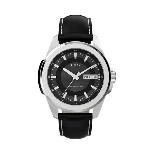 Zegarek Timex. Czarne zegarki męskie Timex, bez wzorów. Za 489.99 zł.