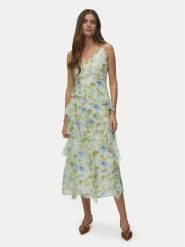 Vero Moda Sukienka wieczorowa Smilla 10346307 Turkusowy Regular Fit. Niebieskie sukienki damskie Vero Moda, m, bez wzorów, z syntetyku, wizytowe, bez kołnierzyka, bez ramiączek. Za 269.99 zł.