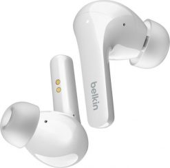 Słuchawki Belkin SoundForm Flow TWS białe (AUC006BTWH). Białe słuchawki bezprzewodowe Belkin. Za 225.84 zł.