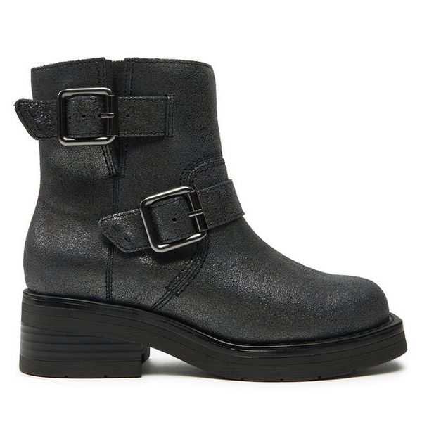 Botki Clarks. Czarne botki damskie Clarks, bez wzorów, bez obcasa, na płaskiej podeszwie, bez zapięcia. Za 369.99 zł.