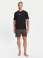 BOSS Piżama Easy 50545944 Czarny Regular Fit. Czarne piżamy męskie Boss, m, bez wzorów, z bawełny, bez kołnierzyka, bez ramiączek. Za 289.99 zł.