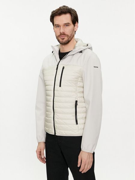 Geox Kurtka przejściowa Sapienza M4520K TC180 F1753 Czarny Regular Fit. Brązowe kurtki męskie Geox, m, bez wzorów, z syntetyku, bez kaptura. Za 489.99 zł.