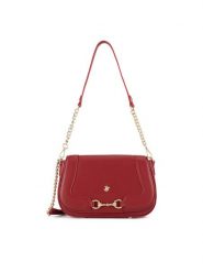 Beverly Hills Polo Club Torebka BHPC-K-045-06 Czerwony. Czerwone listonoszki damskie Beverly Hills Polo Club, bez wzorów, z materiału, bez dodatków. Za 199.99 zł.