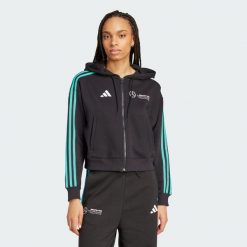 Bluza Z Kapturem Mercedes - Amg Petronas Formula One Team Dna Full Zip. Białe bluzy damskie Adidas, xl, bez wzorów, bez ramiączek, z kapturem. Za 279.00 zł.