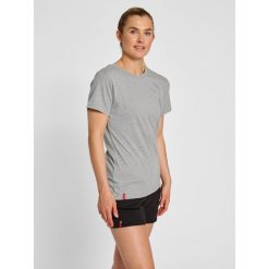 Koszulka damska Hummel Red Heavy. Szare bluzki damskie Hummel, s, bez wzorów, z bawełny, sportowe, bez kołnierzyka, bez ramiączek. Za 127.00 zł.