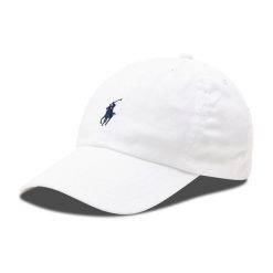 Czapka z daszkiem Polo Ralph Lauren. Białe czapki damskie Polo Ralph Lauren, bez wzorów. Za 139.99 zł.
