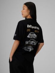 4F T-shirt loose z nadrukiem uniseks 4F x Drift Masters - czarny 3XL. Czarne t-shirty męskie 4F, m, bez wzorów, z bawełny, bez kołnierzyka, bez ramiączek. Za 119.99 zł.