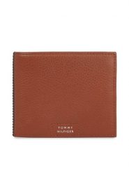 Tommy Hilfiger Portfel Th Prem Leather Flap & Coin AM0AM12189 Brązowy. Brązowe portfele męskie Tommy Hilfiger, bez wzorów, ze skóry. Za 279.99 zł.