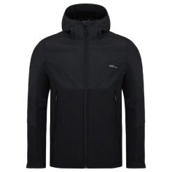Męska kurtka softshell Loap Lupp, czarna, S. Czarne kurtki męskie Eastpak, m, bez wzorów, z polaru, bez kaptura. Za 315.99 zł.