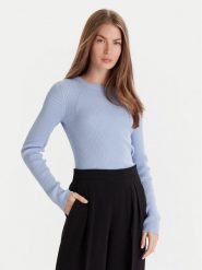JOOP! Sweter 58 253KN58Karloa 30047481 Błękitny Slim Fit. Niebieskie swetry nierozpinane damskie JOOP!, bez wzorów, z wiskozy, bez kołnierzyka, bez ramiączek. Za 599.99 zł.