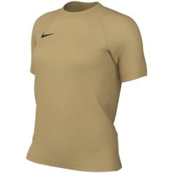 Nike Dri-FIT Park VIII koszulka damska. Brązowe bluzki damskie Nike, bez wzorów, z poliesteru, sportowe, bez kołnierzyka, bez ramiączek. Za 66.99 zł.