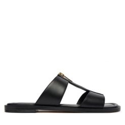 Klapki MICHAEL Michael Kors. Czarne klapki damskie MICHAEL Michael Kors, bez wzorów, bez obcasa, bez zapięcia. Za 529.99 zł.