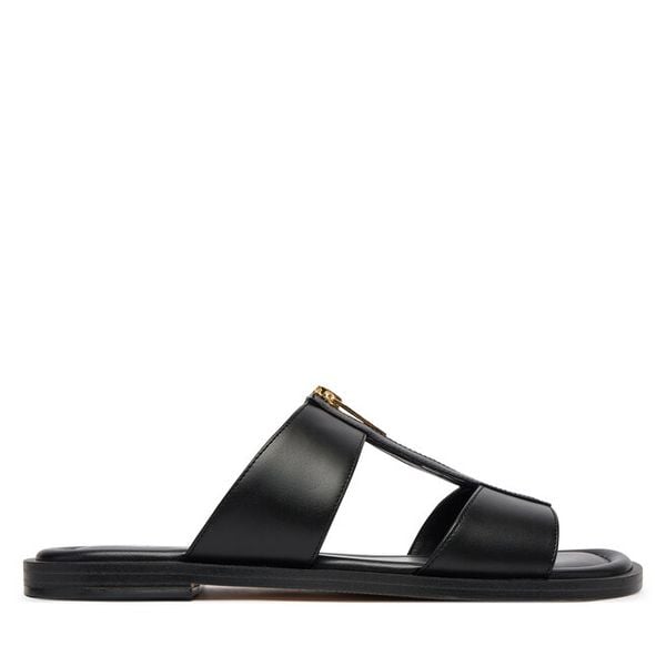 Klapki MICHAEL Michael Kors. Czarne klapki damskie MICHAEL Michael Kors, bez wzorów, bez obcasa, bez zapięcia. Za 384.99 zł.