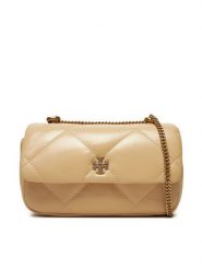 Tory Burch Torebka Kira Diamond Quilt Pave Mini Flap Bag 161913 Beżowy. Brązowe torebki do ręki damskie Tory Burch, bez wzorów, ze skóry, bez dodatków. Za 1,469.00 zł.
