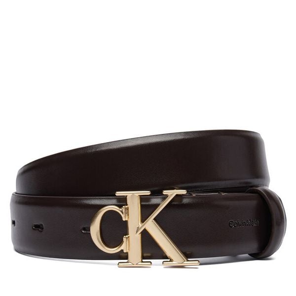Pasek Calvin Klein. Brązowe paski damskie Calvin Klein, bez wzorów. Za 249.99 zł.