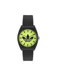 Adidas Zegarek AO Street Project Two AOST25549 Czarny. Czarne, analogowe zegarki męskie Adidas, bez wzorów. Za 349.99 zł.