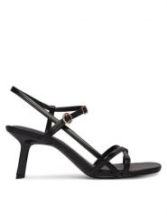 HUGO Sandały Amaryl 50563645 Czarny. Czarne sandały damskie Hugo, bez wzorów, ze skóry, bez obcasa, na szpilce, bez zapięcia. Za 899.99 zł.