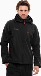 Kurtka męska Softshell Alpinus Stenshuvud czarna BR43371 3XL. Czarne kurtki męskie Alpinus, m, bez wzorów, z softshellu, bez kaptura. Za 422.09 zł.
