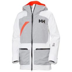 Damska kurtka narciarska z kapturem Helly Hansen Whitewall Lifaloft 3.0T. Białe kurtki sportowe damskie Helly Hansen, na zimę, bez wzorów, z puchu, bez ramiączek, z kapturem, narciarskie. W wyprzedaży za 1,448.55 zł.