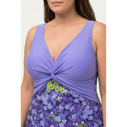 Damskie Strój kąpielowy kwiaty miękkie miseczki ozdobne wiązanie. Stroje kąpielowe damskie Ulla Popken, plus size, bez wzorów, z elastanu. Za 279.99 zł.