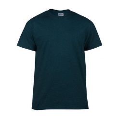 Ciężka Bawełniana Koszulka Z Krótkim Rękawem Dla Dorosłych Unisex. Niebieskie bluzki damskie GILDAN, s, bez wzorów, z bawełny, sportowe, bez kołnierzyka, bez ramiączek. Za 30.99 zł.