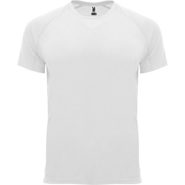 Męska Koszulka Sportowa Z Krótkim Rękawem Bahrain. Białe koszulki sportowe męskie ROLY, l, bez wzorów, bez ramiączek, trekkingowe. Za 27.99 zł.