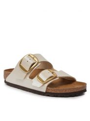 Birkenstock Klapki Arizona 1020021 Biały. Białe klapki damskie Birkenstock, bez wzorów, ze skóry, bez obcasa, bez zapięcia. Za 539.99 zł.