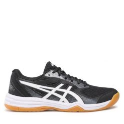 Buty halowe Asics. Czarne buty sportowe męskie Asics, bez wzorów, bez zapięcia. Za 179.99 zł.