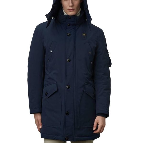 Kurtka BLAUER IMPERMEABILE / TRENCH Niebieski. Niebieskie kurtki męskie Blauer, xl, bez wzorów, z tkaniny, bez kaptura. Za 1,096.99 zł.