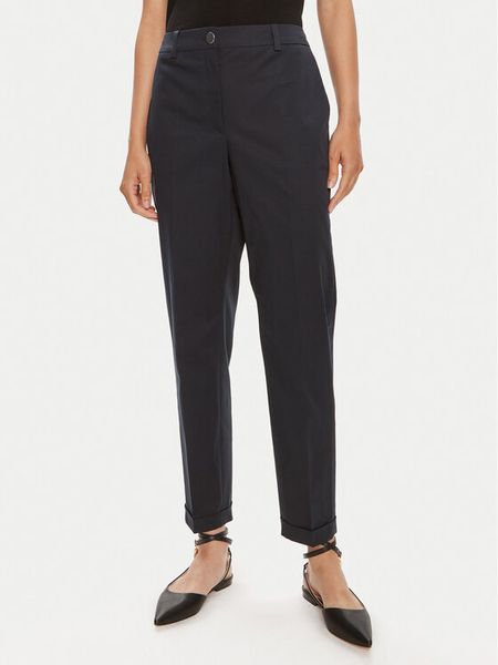 Boss Spodnie materiałowe Tachinoa 50490057 Granatowy Regular Fit. Niebieskie spodnie materiałowe damskie Boss, bez wzorów, z bawełny. Za 469.99 zł.