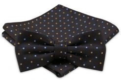 Modna Mucha Męska - Alties - Brąz w Groszek. Krawaty i muchy Alties, bez wzorów, eleganckie. Za 54.00 zł.