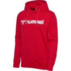 Bluza z kapturem Hummel Go 2.0 Logo. Czerwone bluzy damskie Hummel, bez wzorów, z materiału, sportowe, bez ramiączek, z kapturem. Za 210.30 zł.