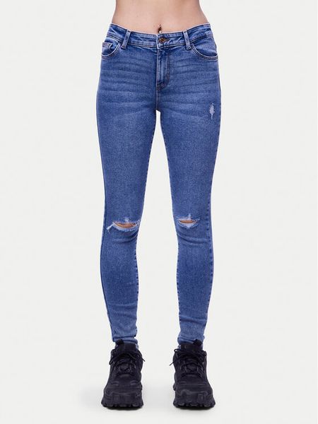 Pieces Jeansy Dana 17148021 Niebieski Skinny Fit. Niebieskie jeansy damskie Pieces, bez wzorów, z bawełny. Za 89.99 zł.