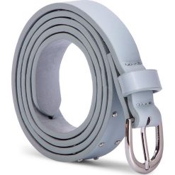 Paski ACCCESSORIES 1W2-003-SS19. Niebieskie paski damskie ACCCESSORIES, bez wzorów, ze skóry ekologicznej. W wyprzedaży za 20.99 zł.