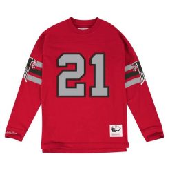 Bluza Mitchell & Ness Ls Atlanta Falcons. Czerwone bluzy męskie Mitchell & Ness, m, bez wzorów, bez ramiączek, bez kaptura. Za 283.50 zł.