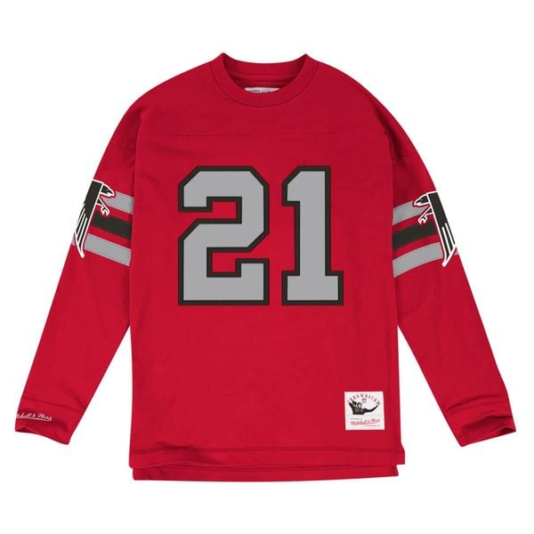Bluza Mitchell & Ness Ls Atlanta Falcons. Czerwone bluzy męskie Mitchell & Ness, m, bez wzorów, bez ramiączek, bez kaptura. Za 283.50 zł.