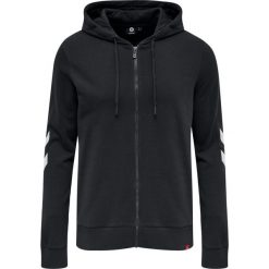 Bluza z kapturem i zamkiem błyskawicznym Hummel Legacy Plus. Czarne bluzy męskie Hummel, m, bez wzorów, eleganckie, bez ramiączek, z kapturem. Za 217.50 zł.
