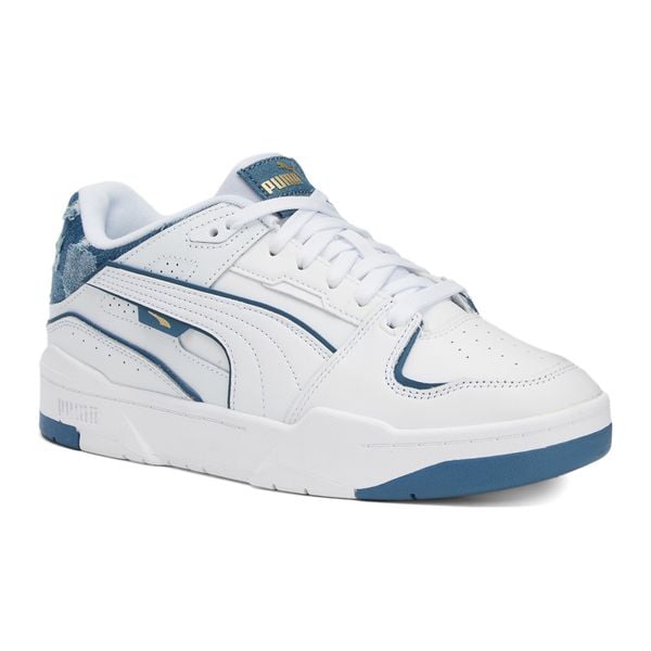 Buty PUMA Slipstream Bball Denim. Białe obuwie sportowe damskie Puma, bez wzorów, z denimu, bez zapięcia. Za 309.99 zł.