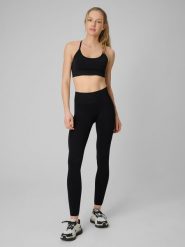 4F Legginsy treningowe bezszwowe damskie - czarne M/L. Czarne legginsy damskie 4F, l, bez wzorów, ze skóry, z podwyższonym stanem, długie, na fitness i siłownię. Za 129.99 zł.