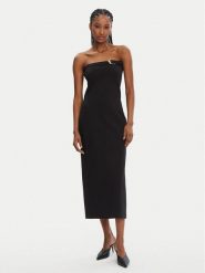 STAUD Sukienka wieczorowa Beekman 24F2142PT Czarny Slim Fit. Czarne sukienki damskie STAUD, l, bez wzorów, z wiskozy, wizytowe, bez kołnierzyka, bez ramiączek. Za 1,349.00 zł.