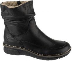 Rieker Booties Czarne 38 (73366-01). Czarne obuwie sportowe damskie Rieker, bez wzorów, bez zapięcia. Za 355.91 zł.