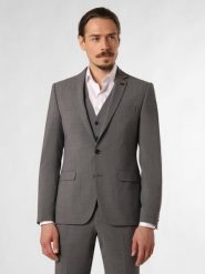 Finshley & Harding London marynarka od garnituru modułowego Mężczyźni Slim Fit Sztuczne włókno szary, 46. Szare garnitury męskie Finshley & Harding London, m, bez wzorów, z włókna, eleganckie, bez kołnierzyka, bez ramiączek. Za 999.95 zł.