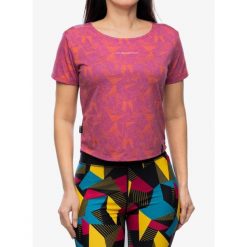 Koszulka wspinaczkowa damska La Sportiva Dimension T-Shirt. Czerwone koszulki sportowe damskie La Sportiva, bez wzorów, bez ramiączek. Za 181.99 zł.